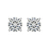 Pair of round VVS1 D Moissanite studs set in 925 sterling silver