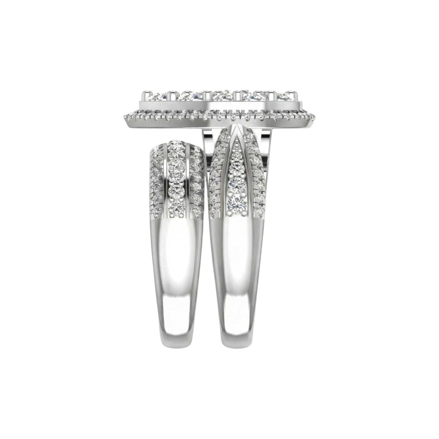 Diamond ring with a white background