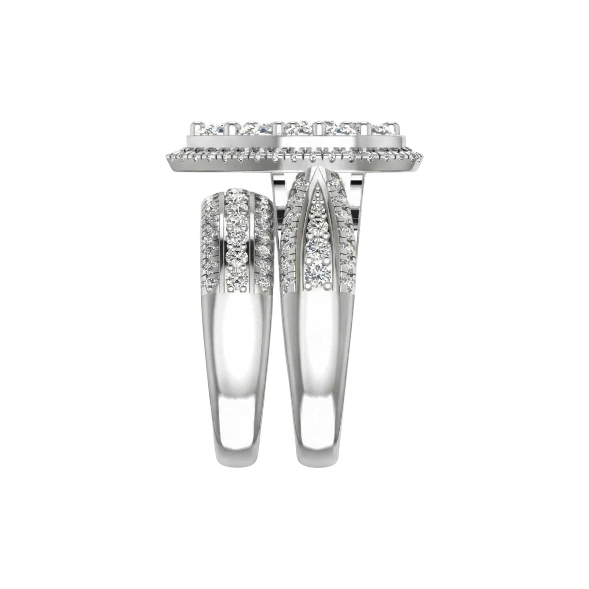 Diamond ring with a white background