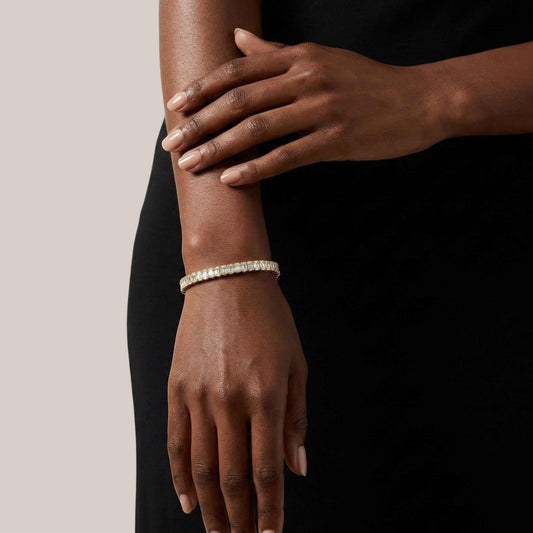 Baguette Cut Diamond Bracelet in 18KT Gold