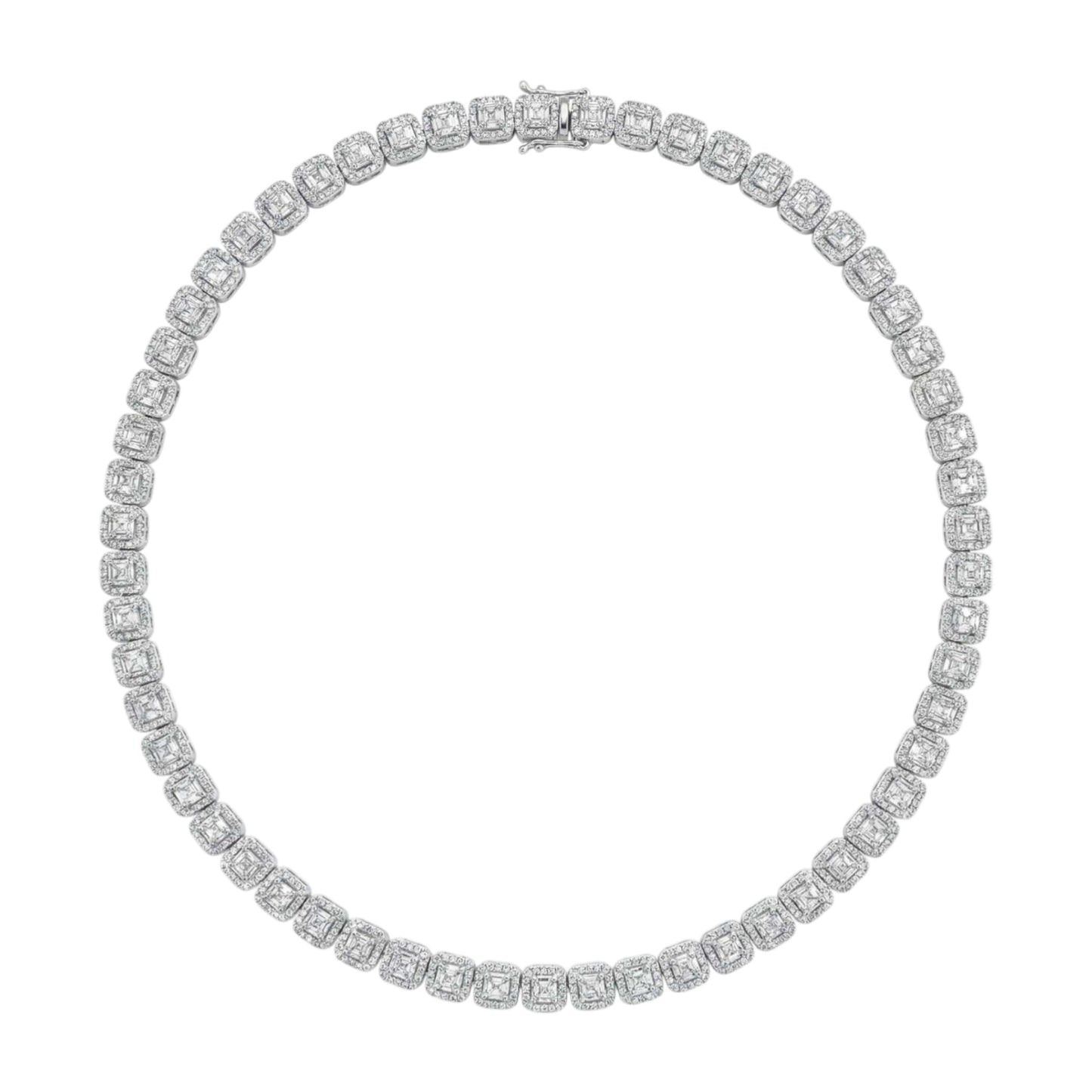 Diamond bracelet on a white background