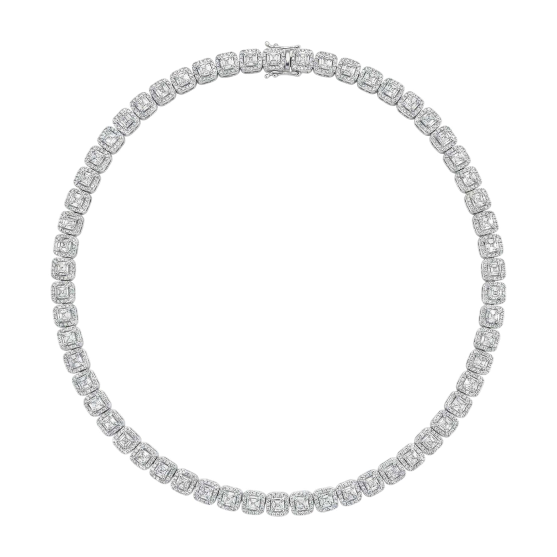 Diamond bracelet on a white background