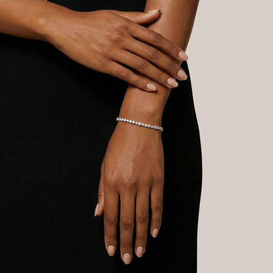 Flow 0.50ct Natural Diamond Tennis Bracelet in 18KT Gold