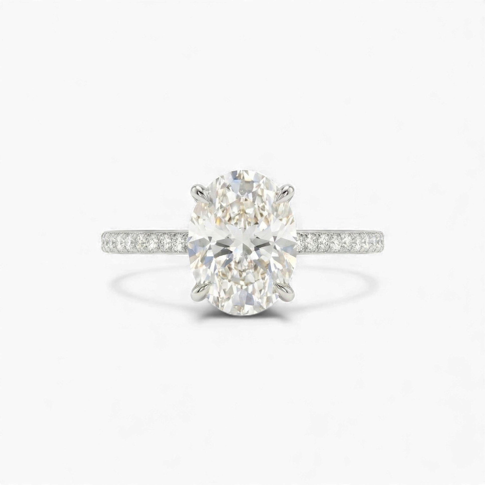 Diamond ring with a white background