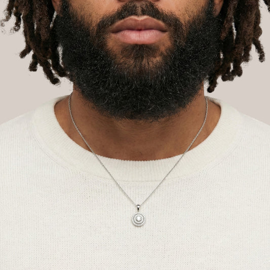 Orbit Natural Diamond Necklace in 18KT Gold