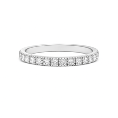2MM CZ Pave Band in 925 Sterling Silver