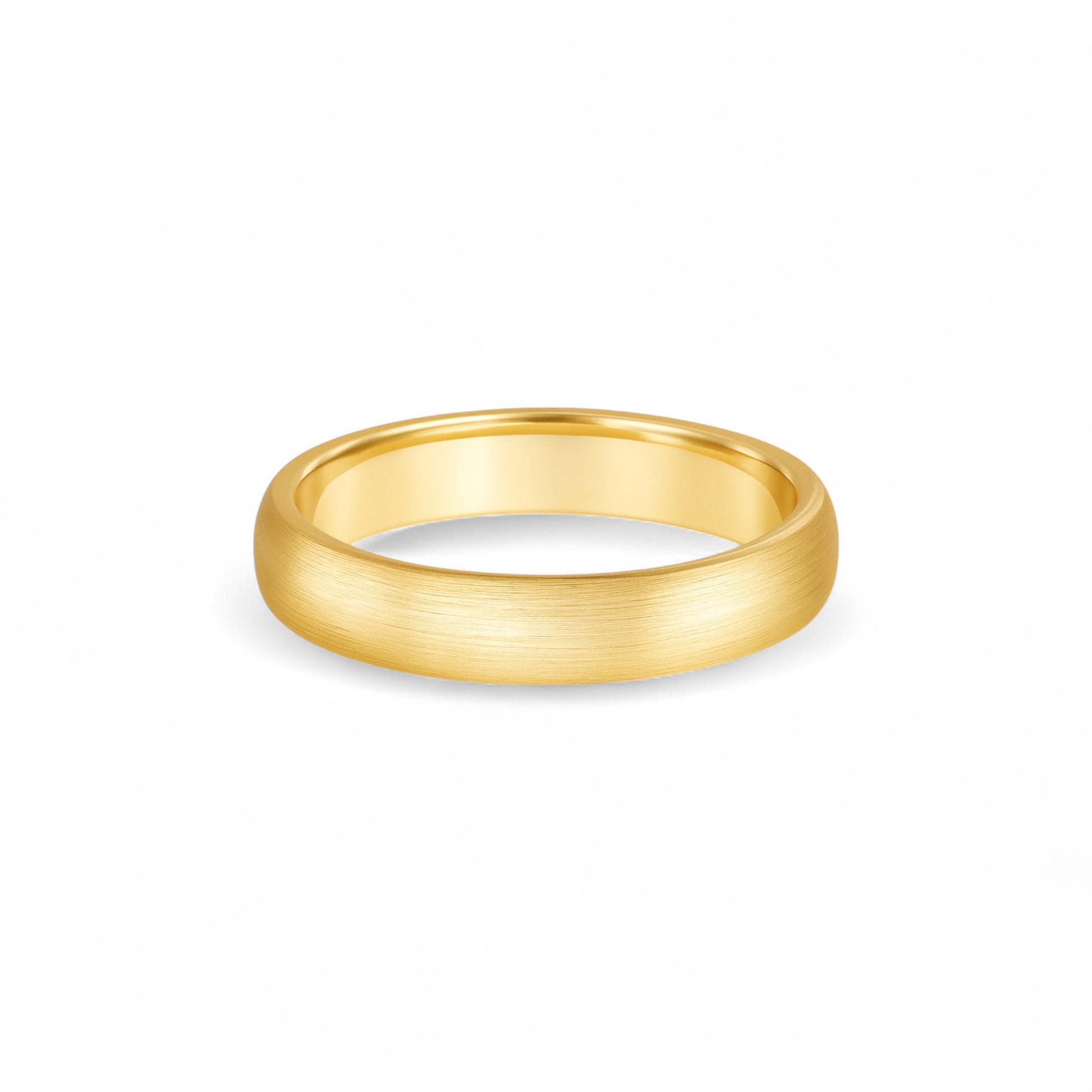 Gold ring on a white background
