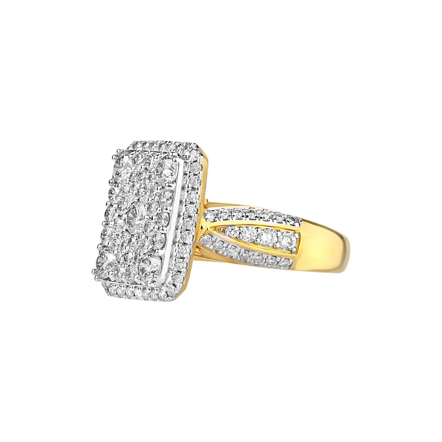 Amanda Radiant Cut Diamond Engagement Ring in 18KT Gold