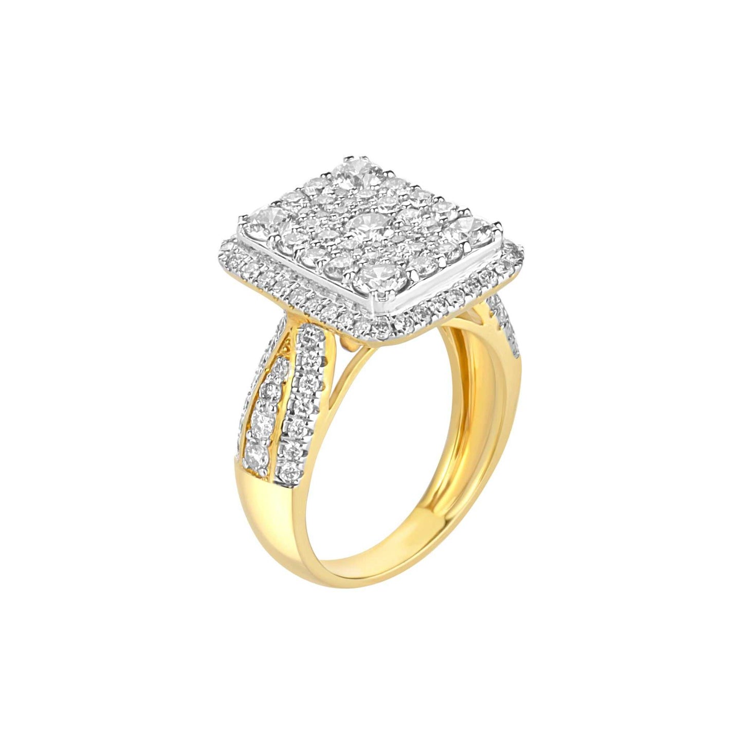 Amanda Radiant Cut Diamond Engagement Ring in 18KT Gold