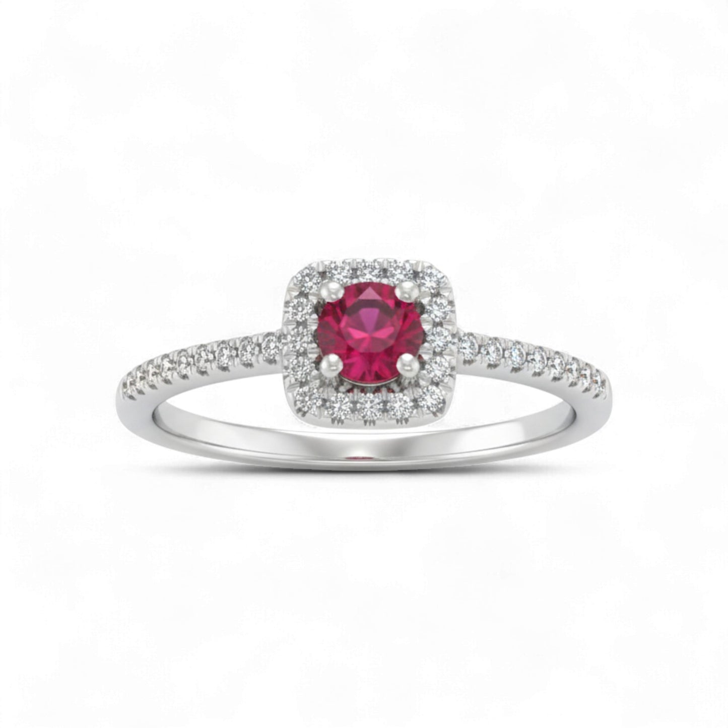 Dainty Cushion Cut CZ Engagement Ring in 925 Sterling Silver