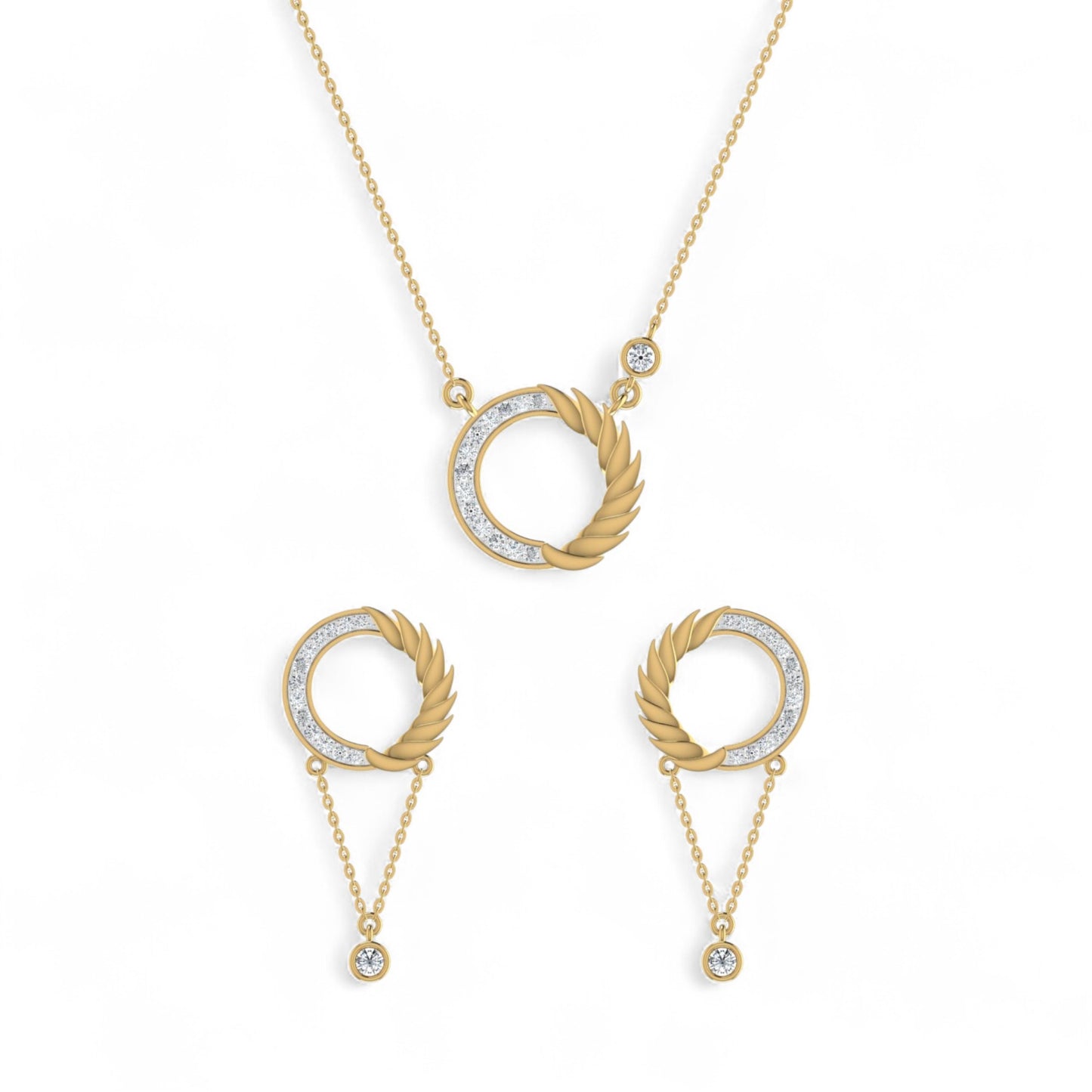 Eternal Grace Natural Diamond Necklace in 18KT Gold