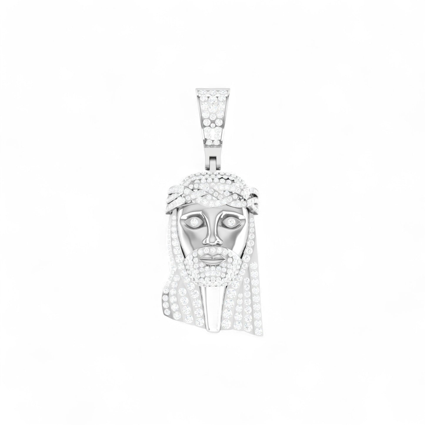 Jesus Natural Diamond Pendant in 18KT Gold