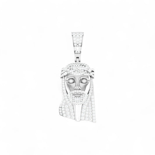 Jesus Natural Diamond Pendant in 18KT Gold