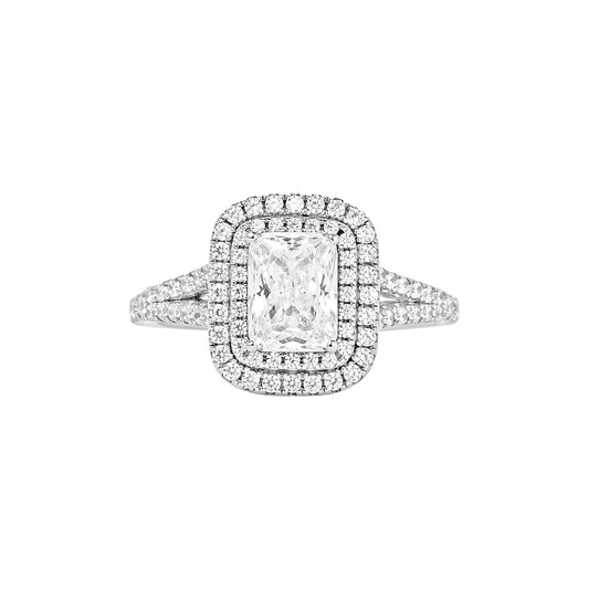 Kylie Radiant Cut Engagement Ring in 10KT Gold