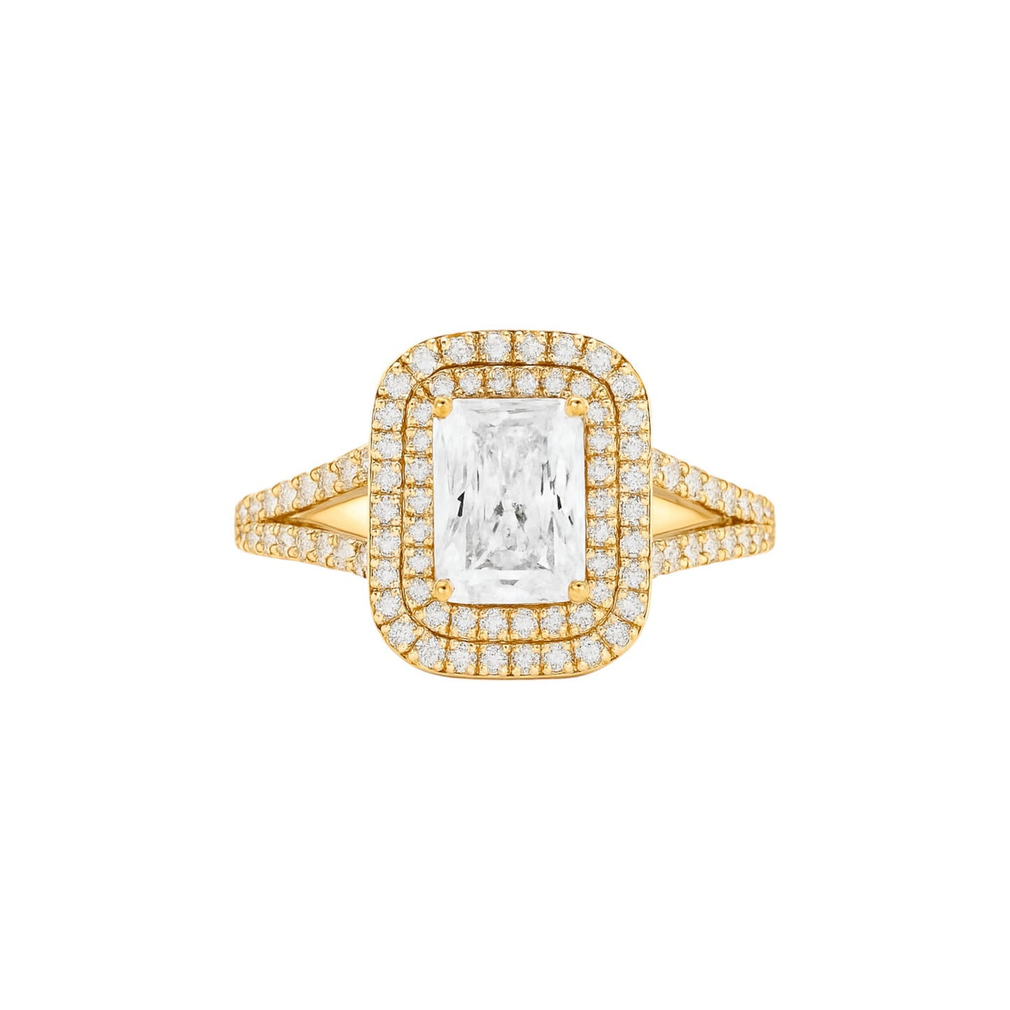 Kylie Radiant Cut Engagement Ring in 10KT Gold