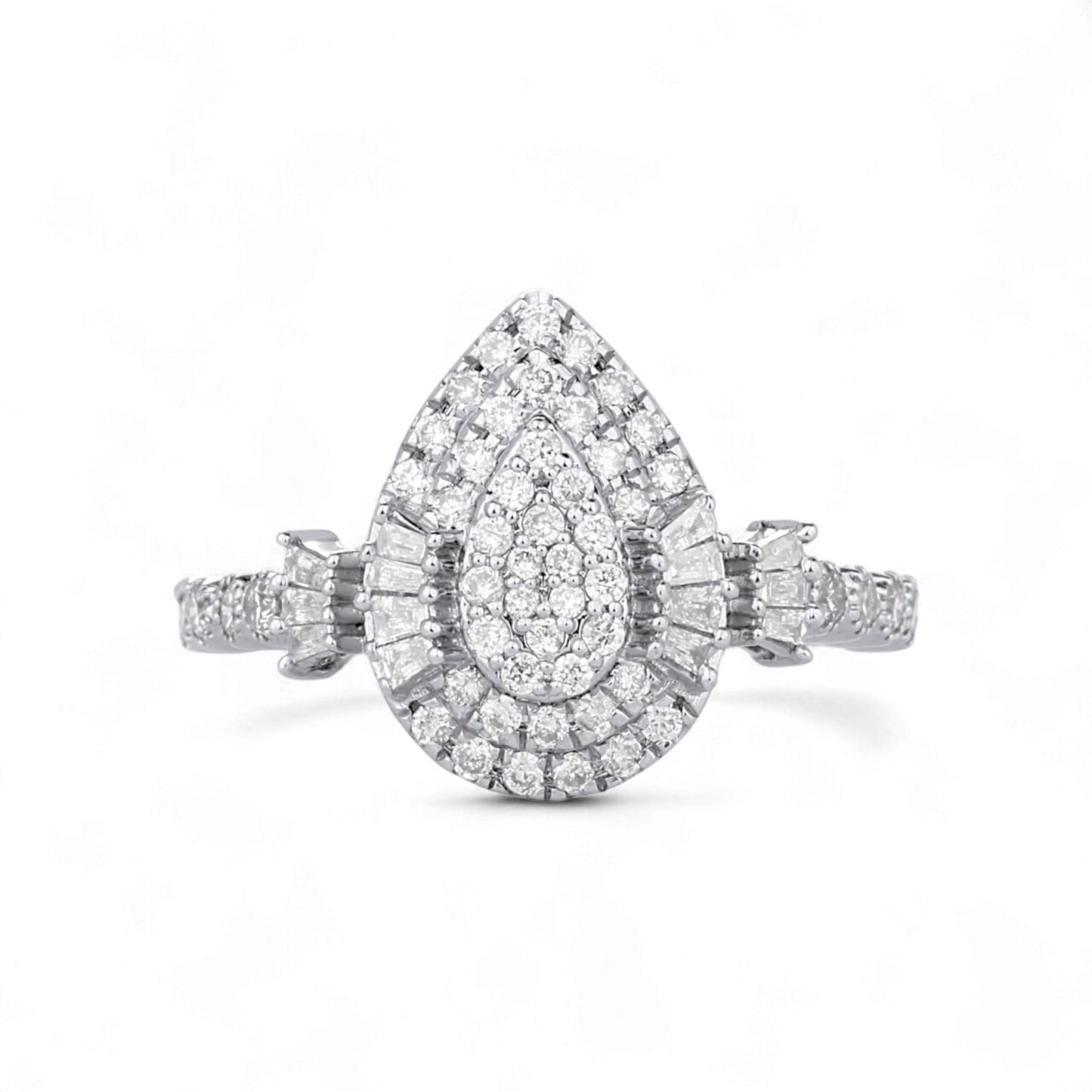 Lucy Pear Cut Diamond Engagement Ring in 18KT Gold