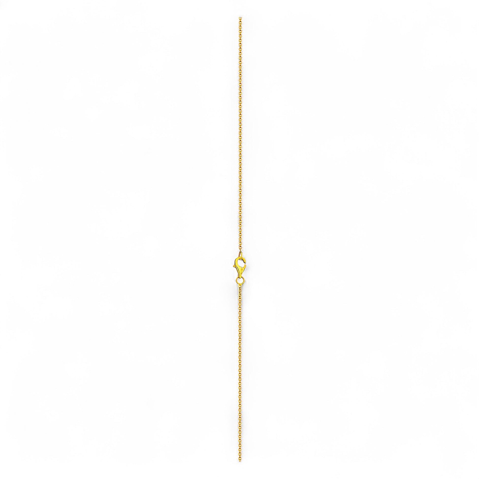 Gold chain necklace on a white background