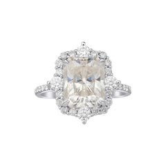 Quinn Radiant Cut CZ Engagement Ring in 925 Sterling Silver