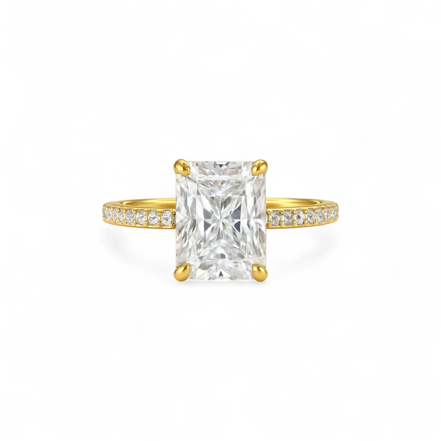 Simi Radiant cut Engagement Ring in 18K Gold