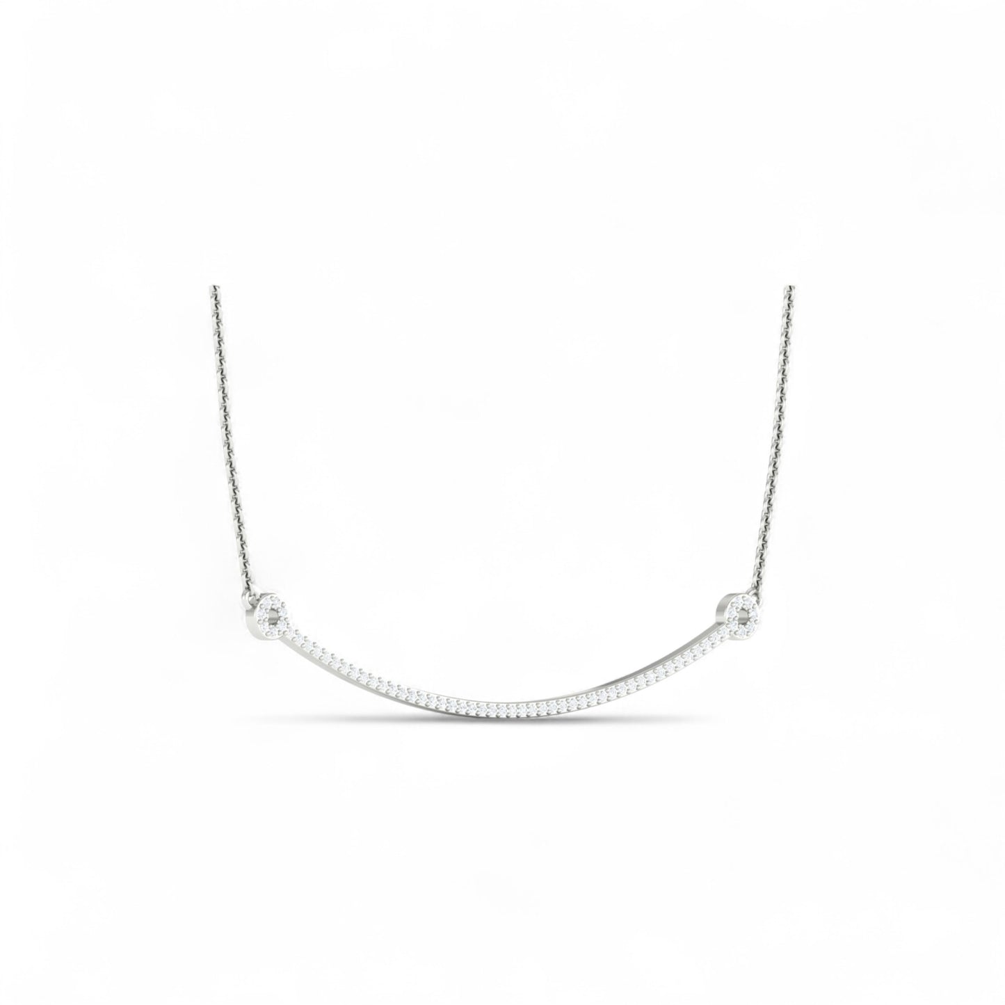Smile Natural Diamond Necklace in 18KT Gold