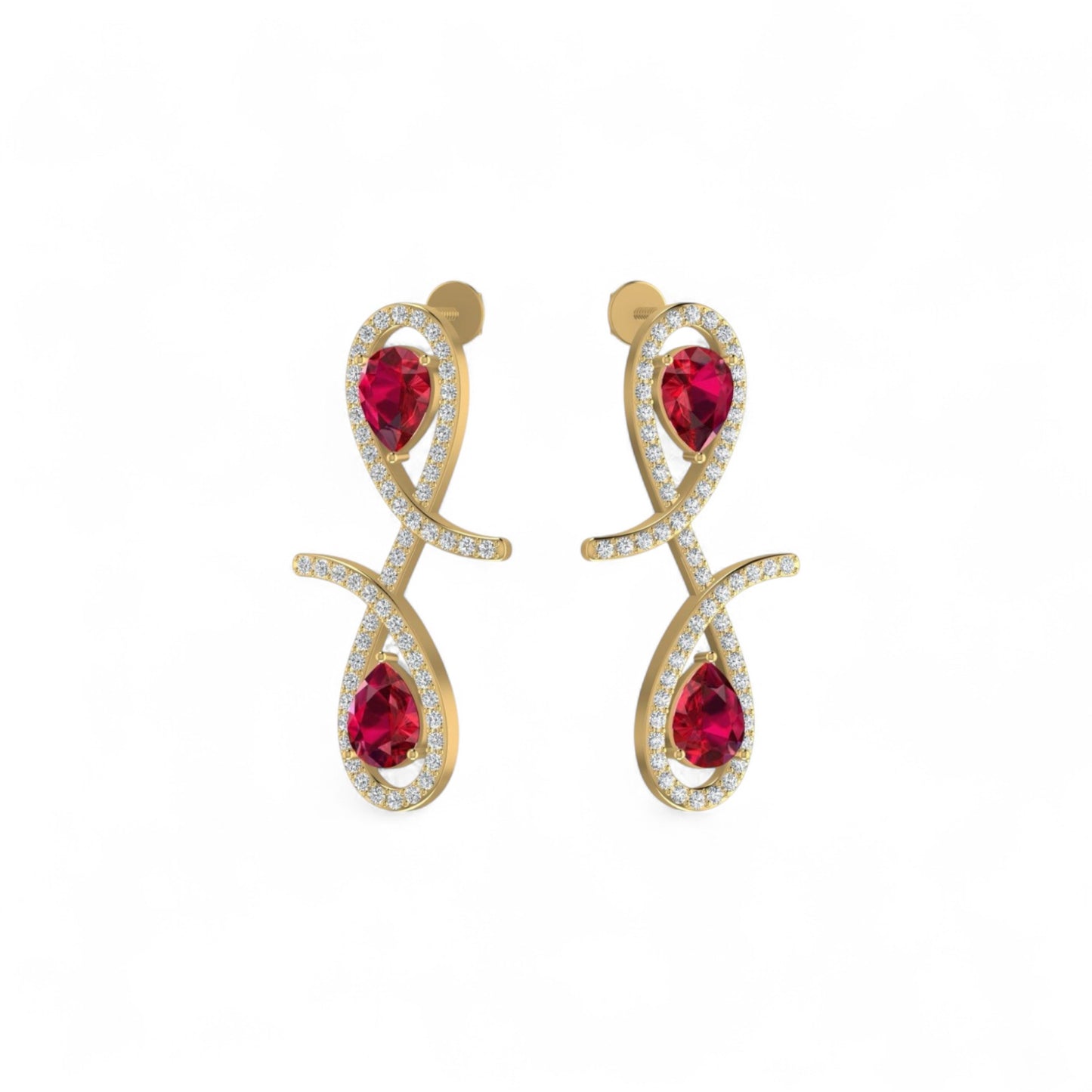 Oiza Infinie Colored Diamond Earrings in 18KT Gold