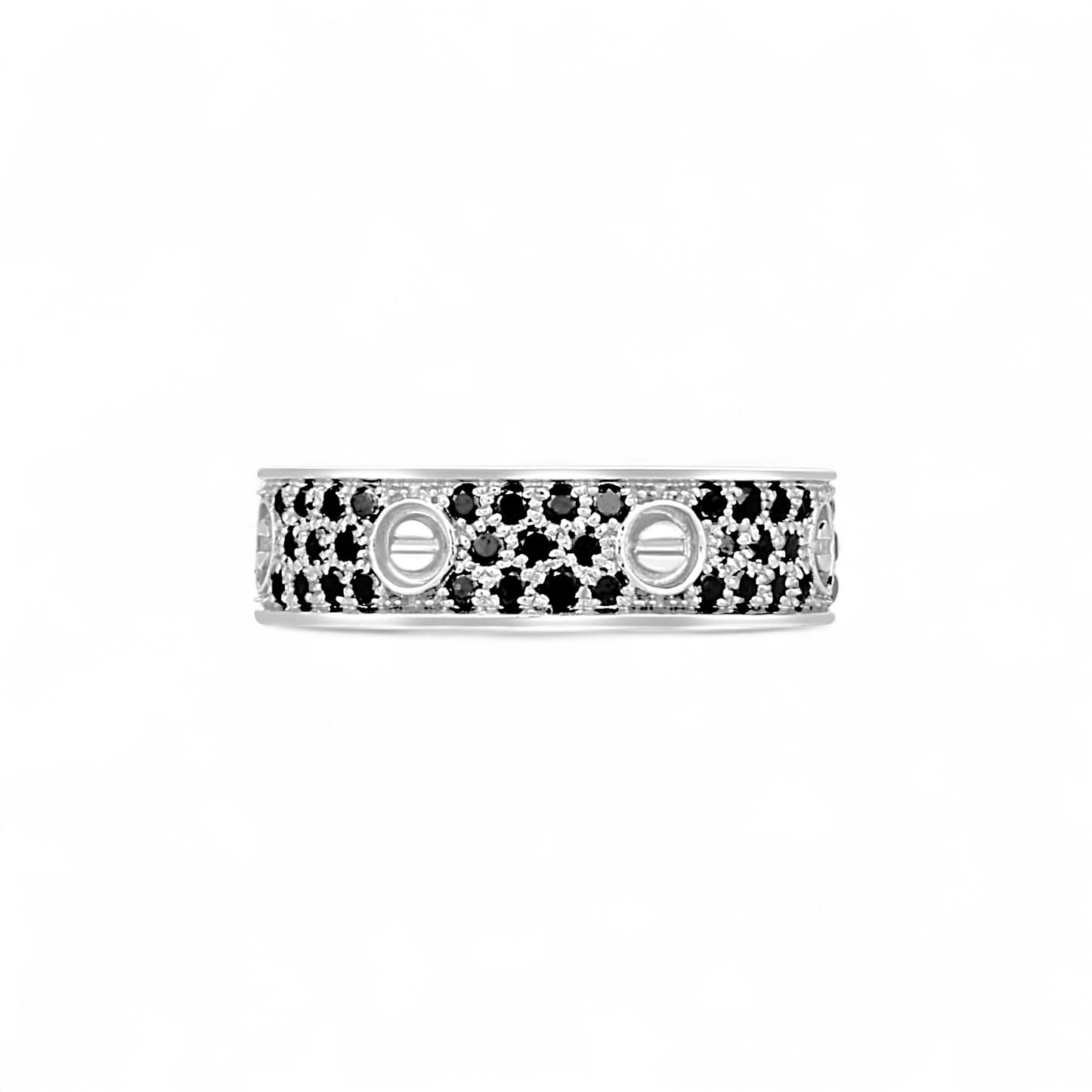 Love Inspired 6mm Black Diamond Band in 18K Gold