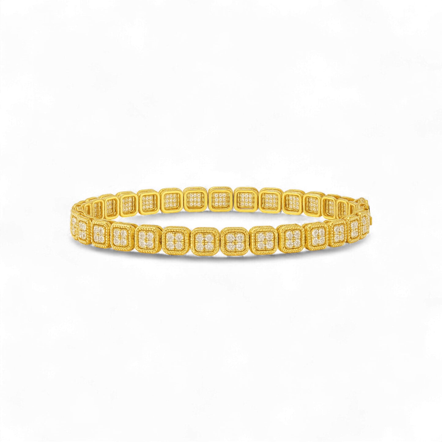 Baguette Diamond Tennis Bracelet in 18KT Gold