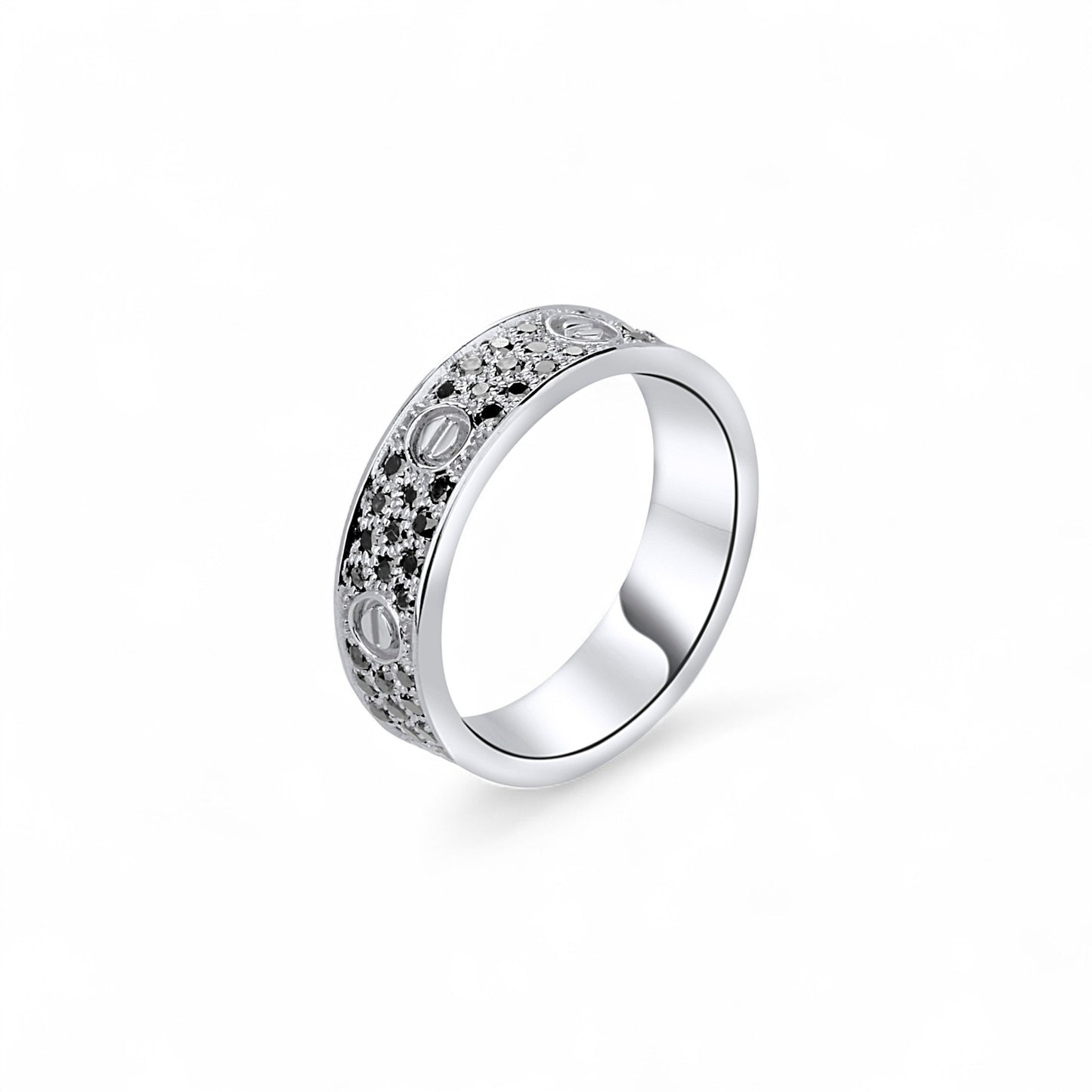 Love Inspired 6mm Black Diamond Band in 18K Gold