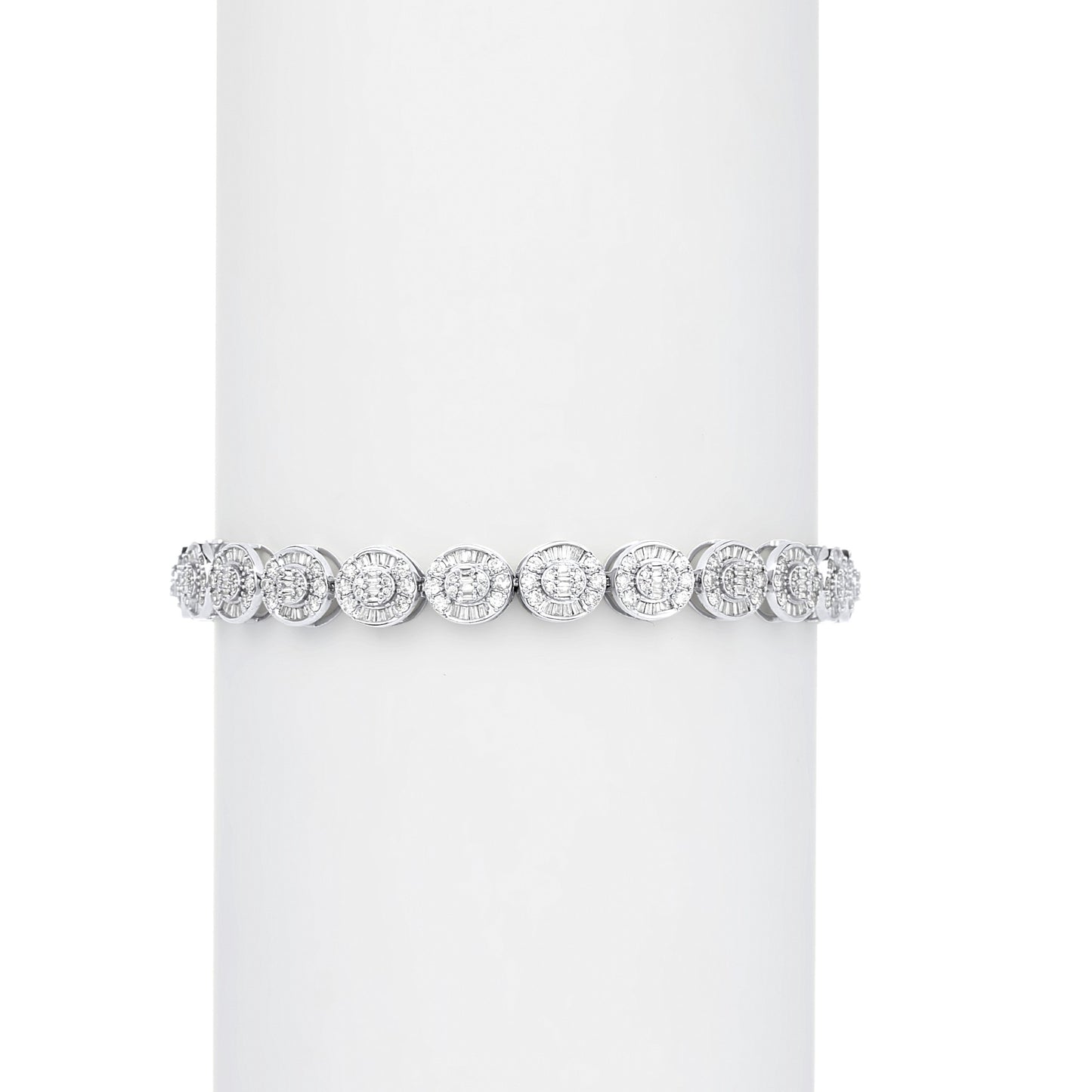 Eros Oval Baguette Bracelet in 18KT Gold