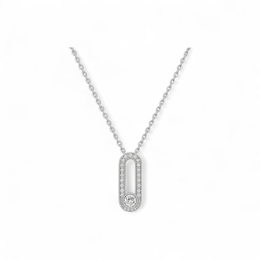 Cecile Moissanite Tennis Necklace IN 925 Sterling Silver