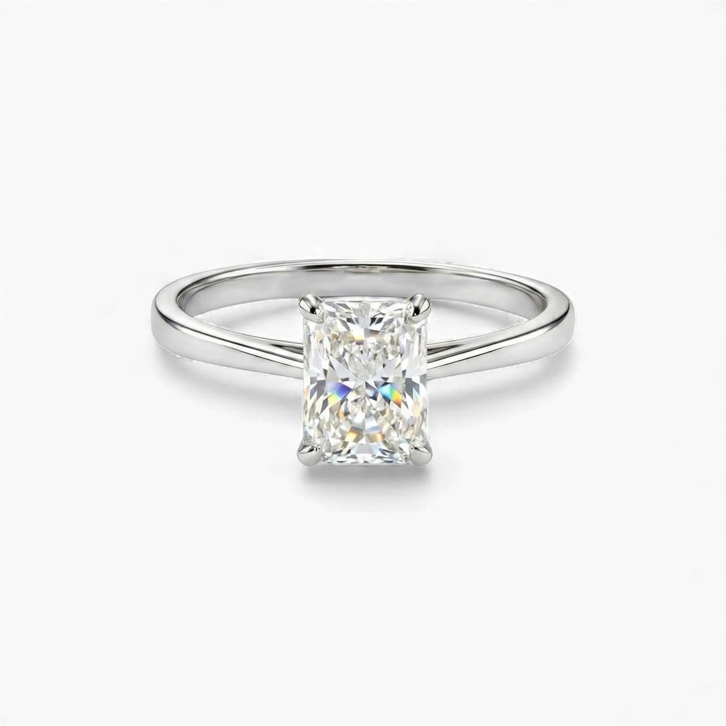 Celine Moissanite & Diamond Engagement Ring in 18KT Gold