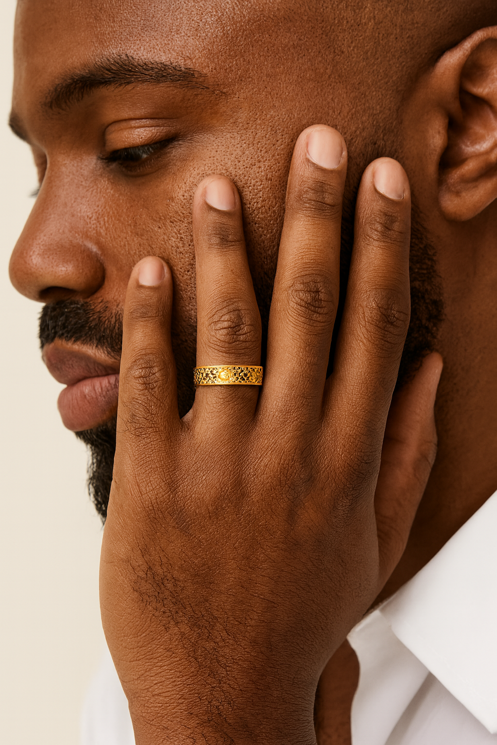 Love Inspired 6mm Black Diamond Band in 18K Gold