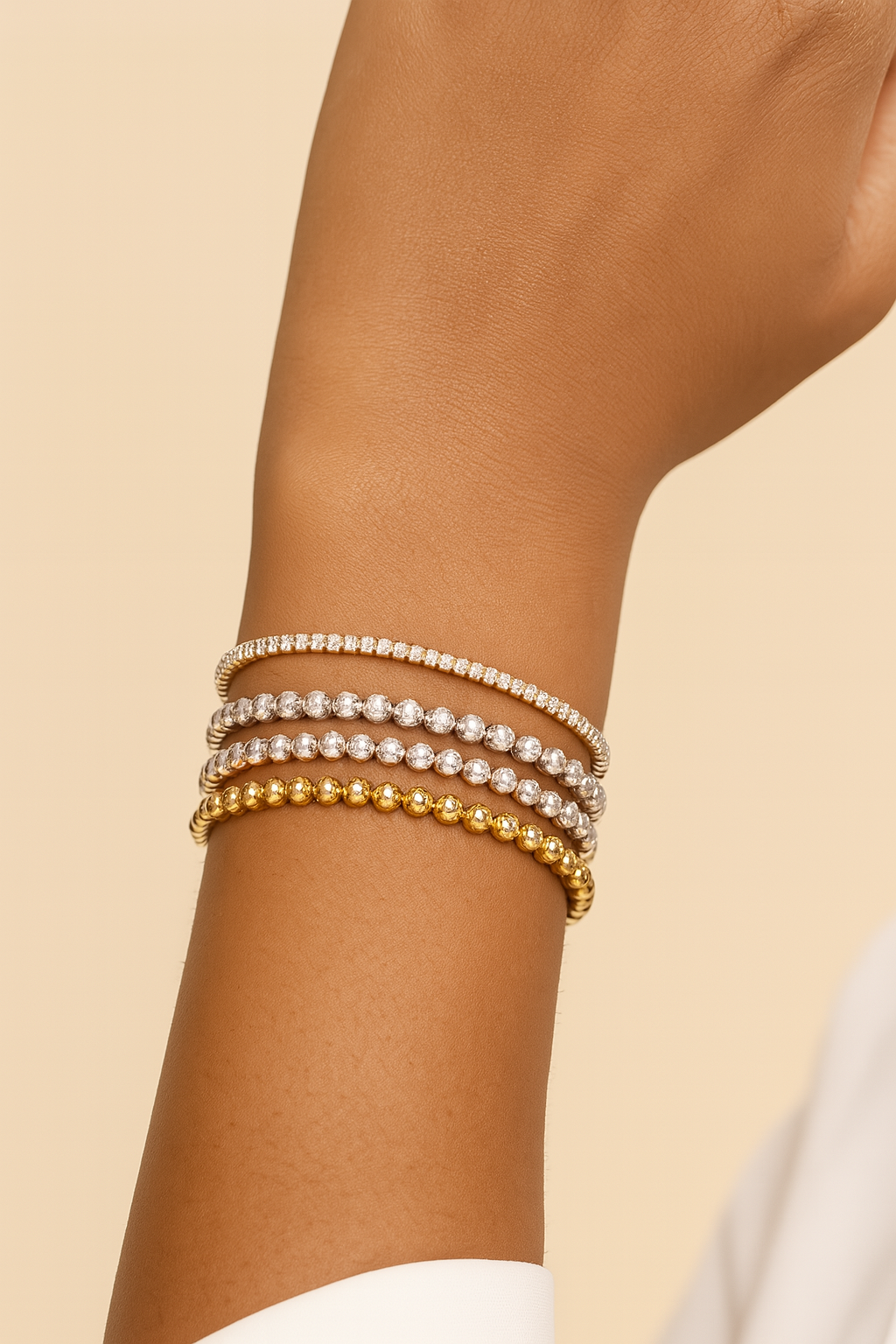 Gold Ball Beads Bracelet in 18k Gold