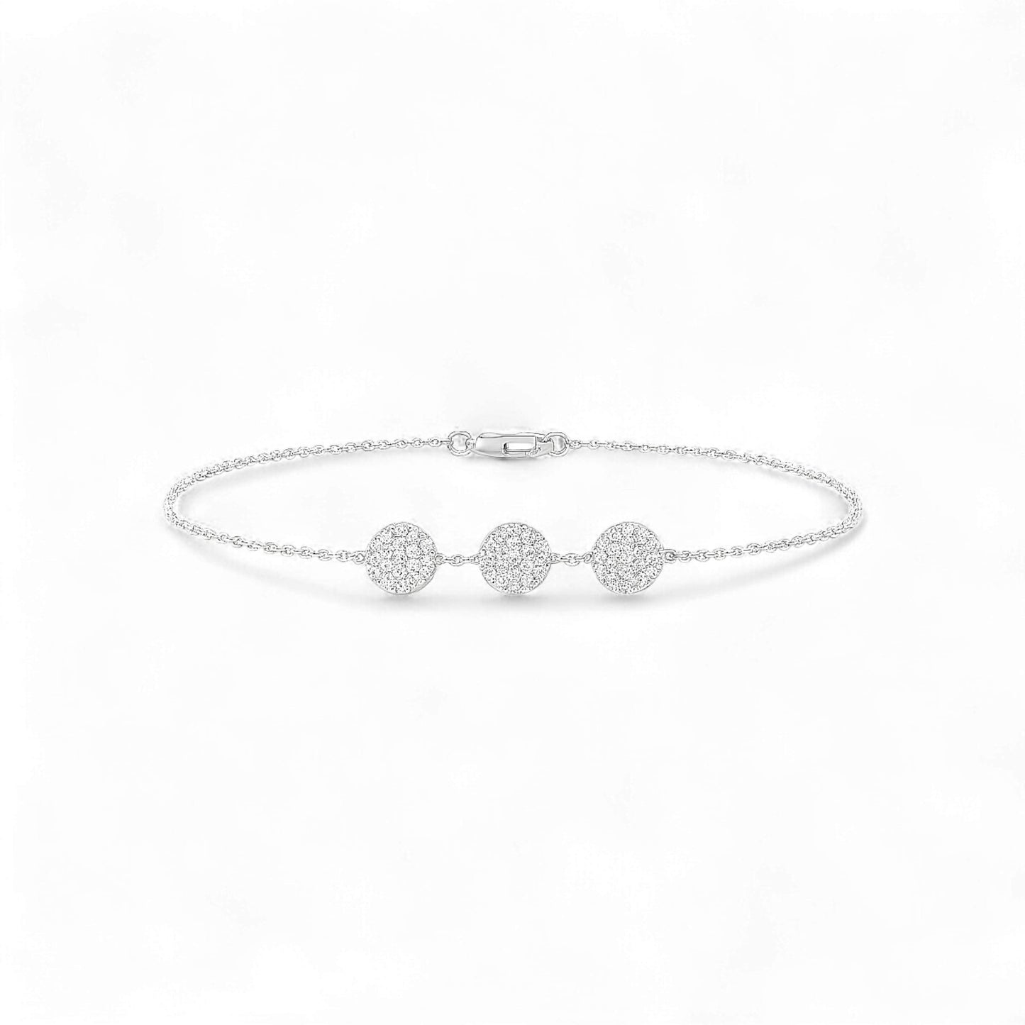 Ava Tri Diamond Bracelet in 18KT Gold
