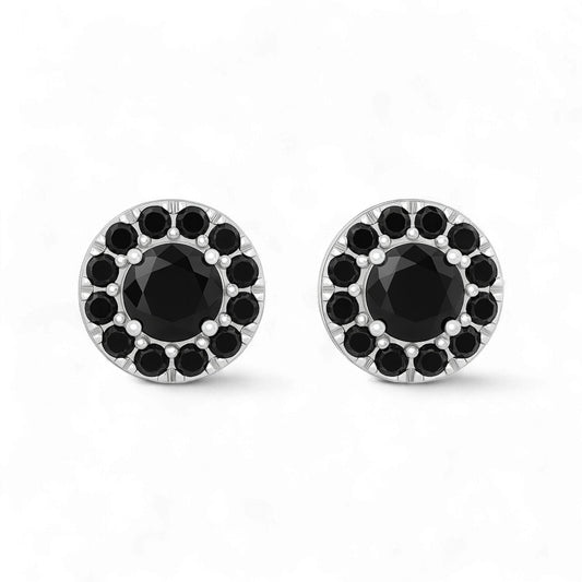Tania Black Diamond Stud Earrings in 18KT Gold