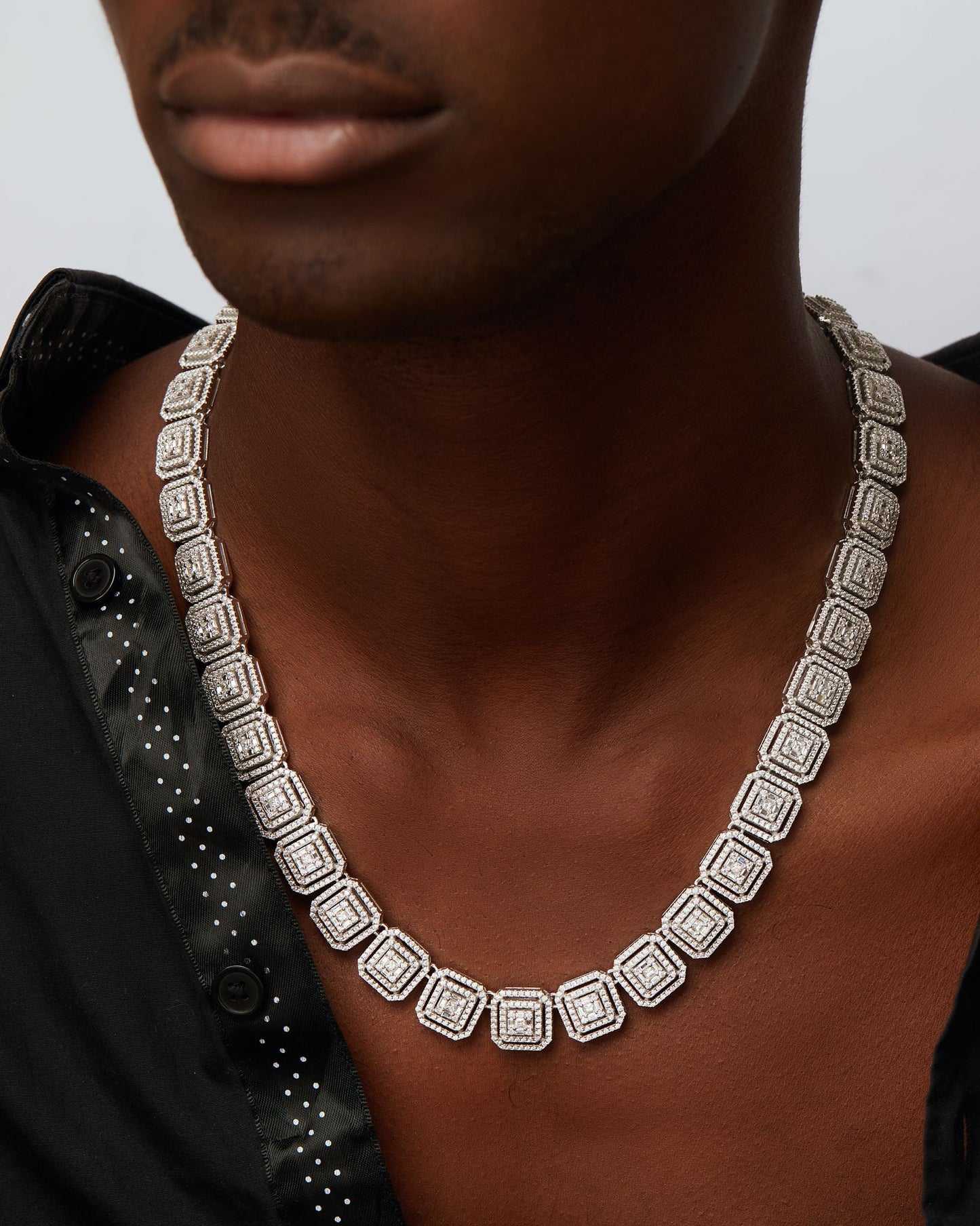 Edgar Moissanite Necklace in 925 Sterling Silver