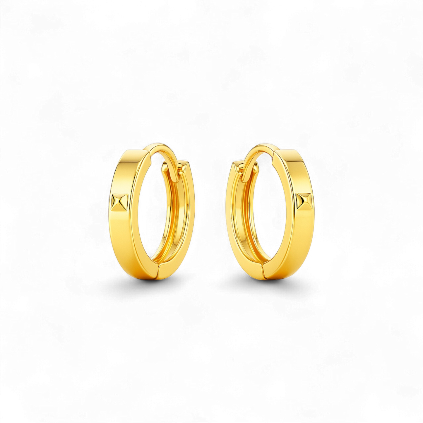 Dainty Huggies Hoop Earrings in 18KT Gold