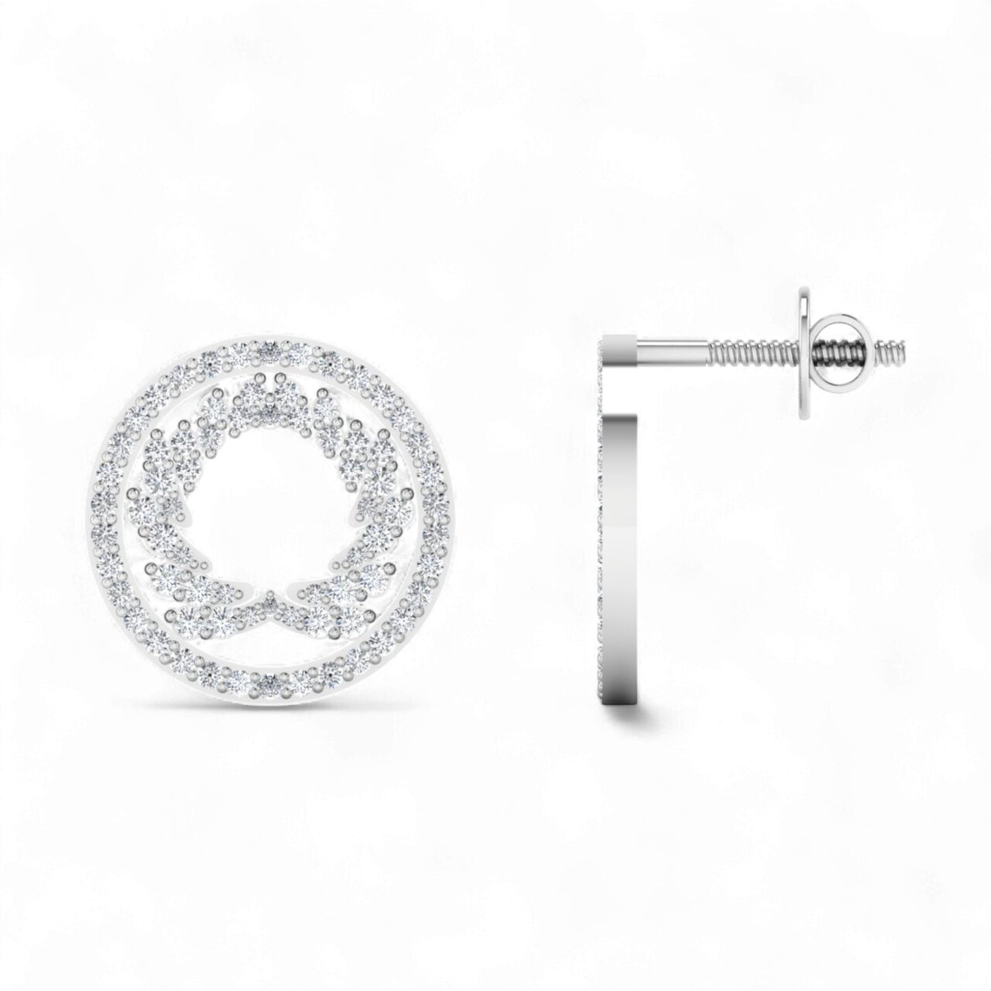 Eyana Moissanite Studs in 925 Sterling Silver