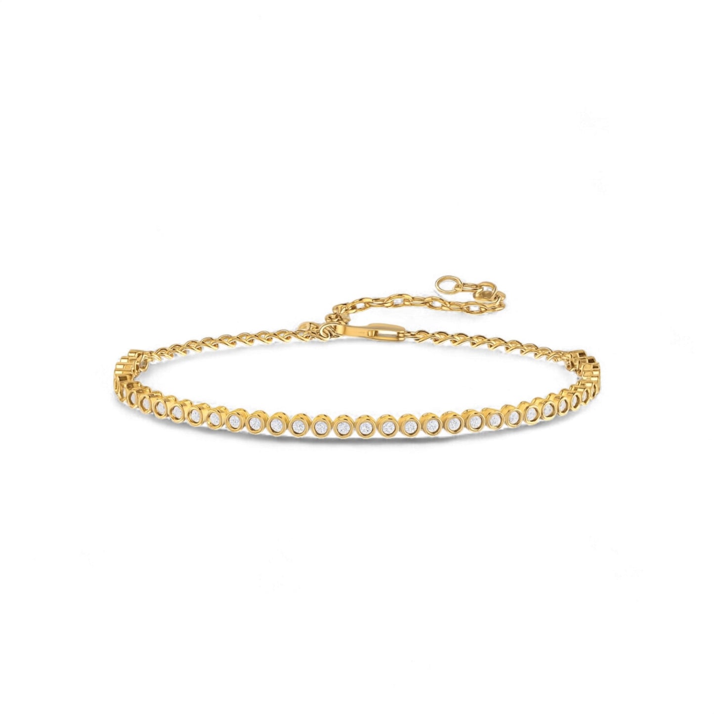 Flow 0.50ct Natural Diamond Tennis Bracelet in 18KT Gold