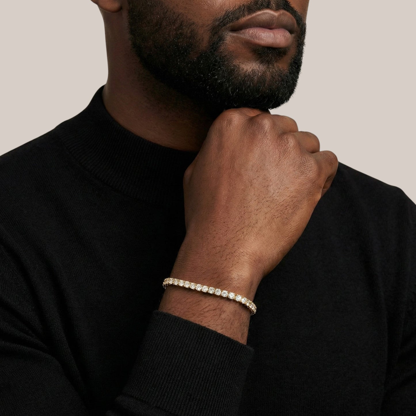 Lab Grown Diamond Tennis Bracelet in 18KT Gold