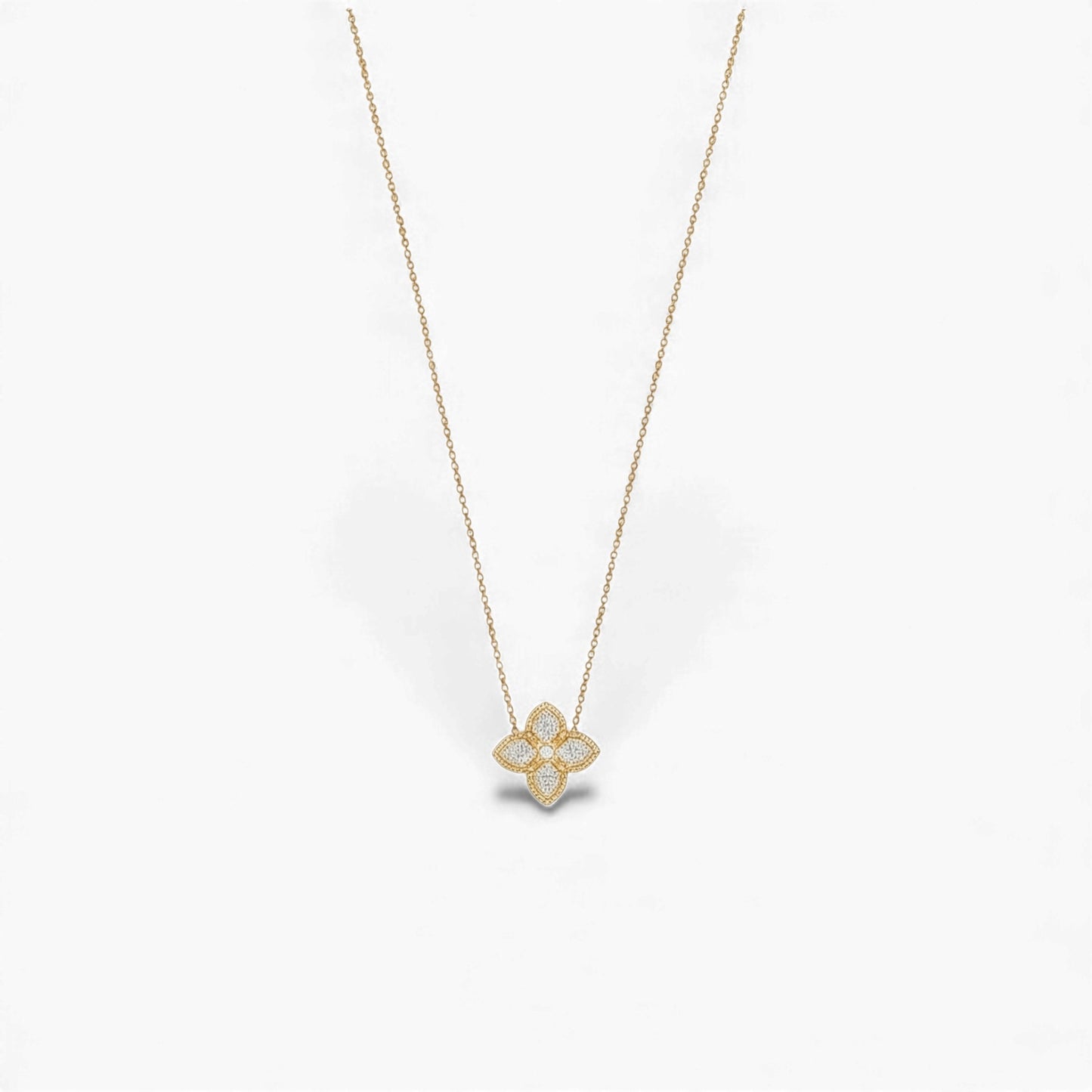 Nora Natural Diamond Necklace in 18KT Gold