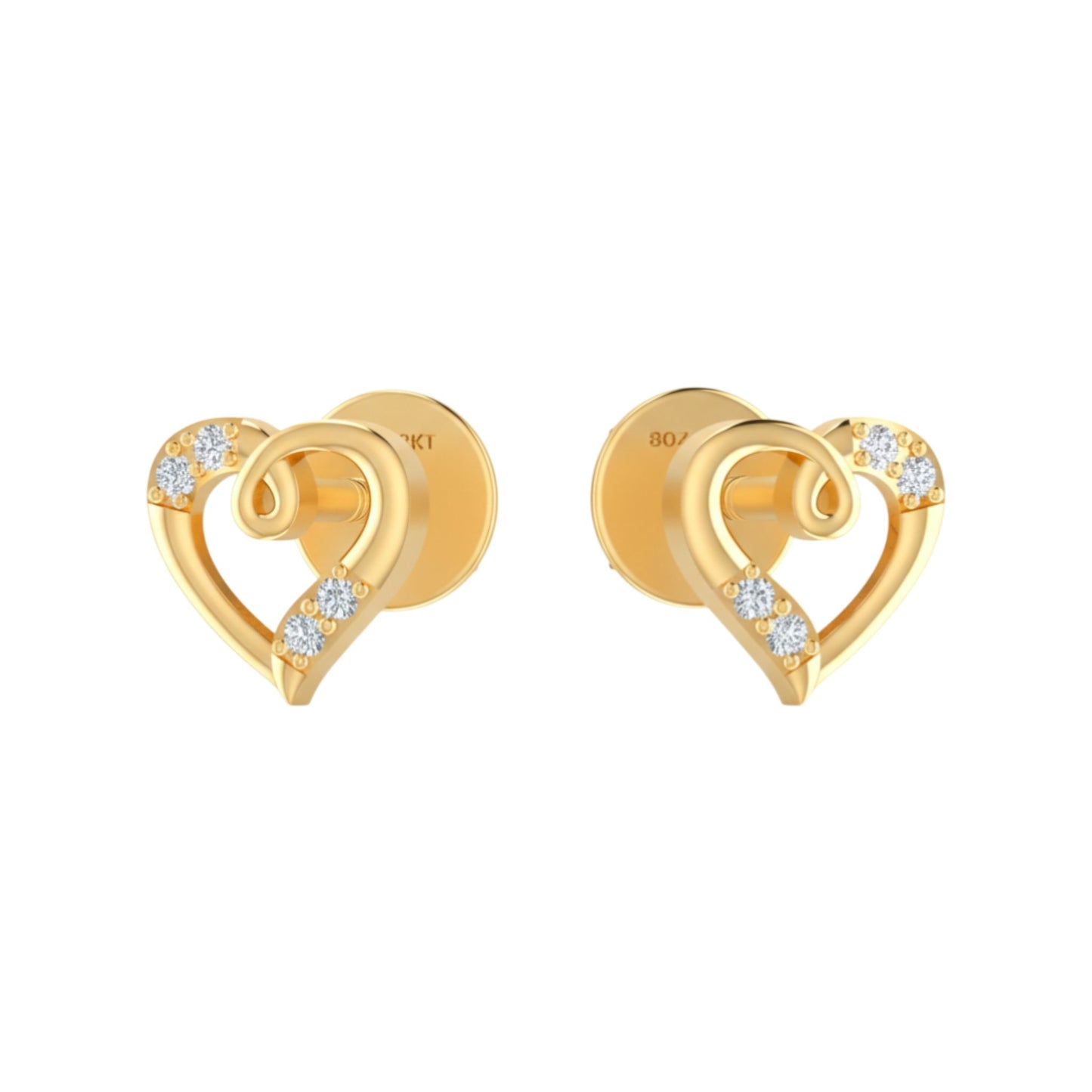 Vivra Natural Diamond Earrings in 18KT Gold