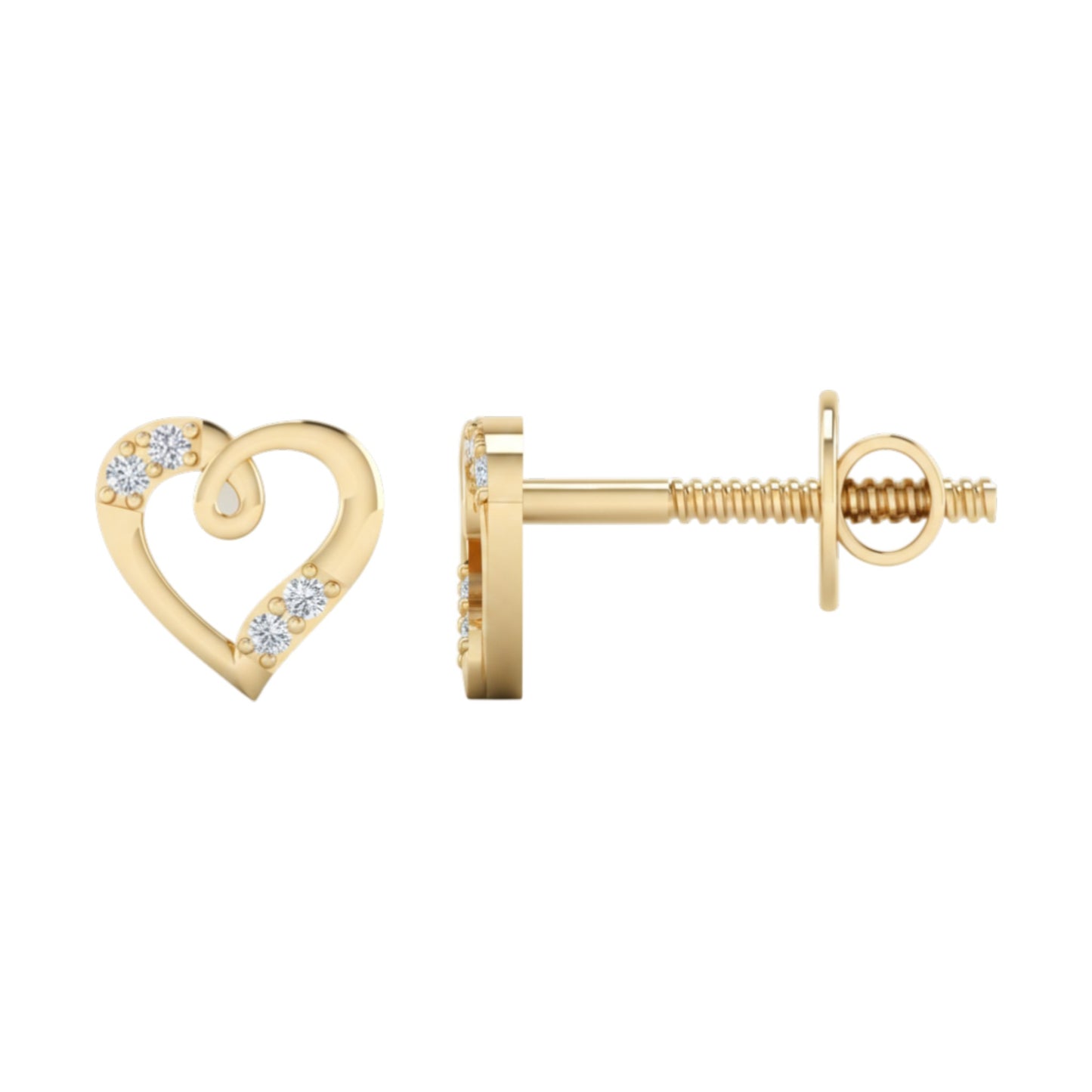 Vivra Natural Diamond Earrings in 18KT Gold