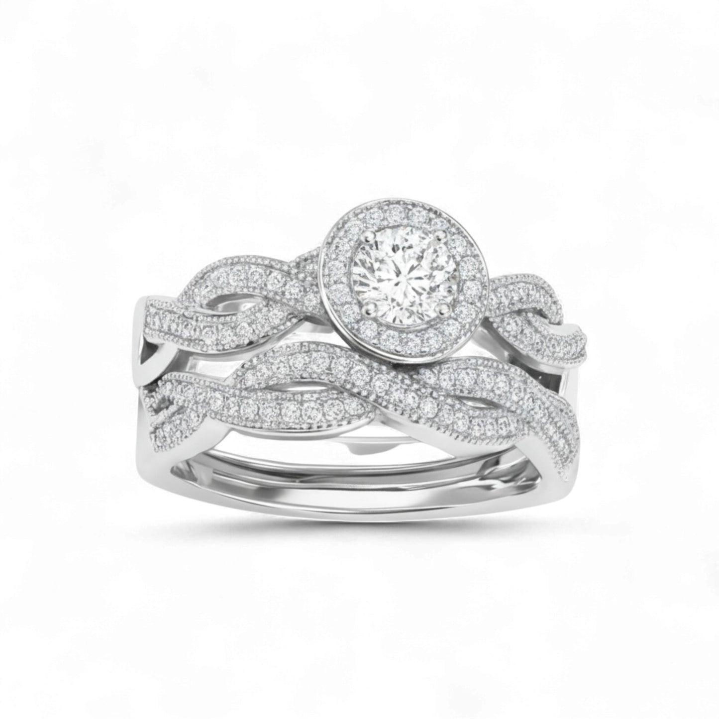 Mira CZ Bride Set in 18KT Gold