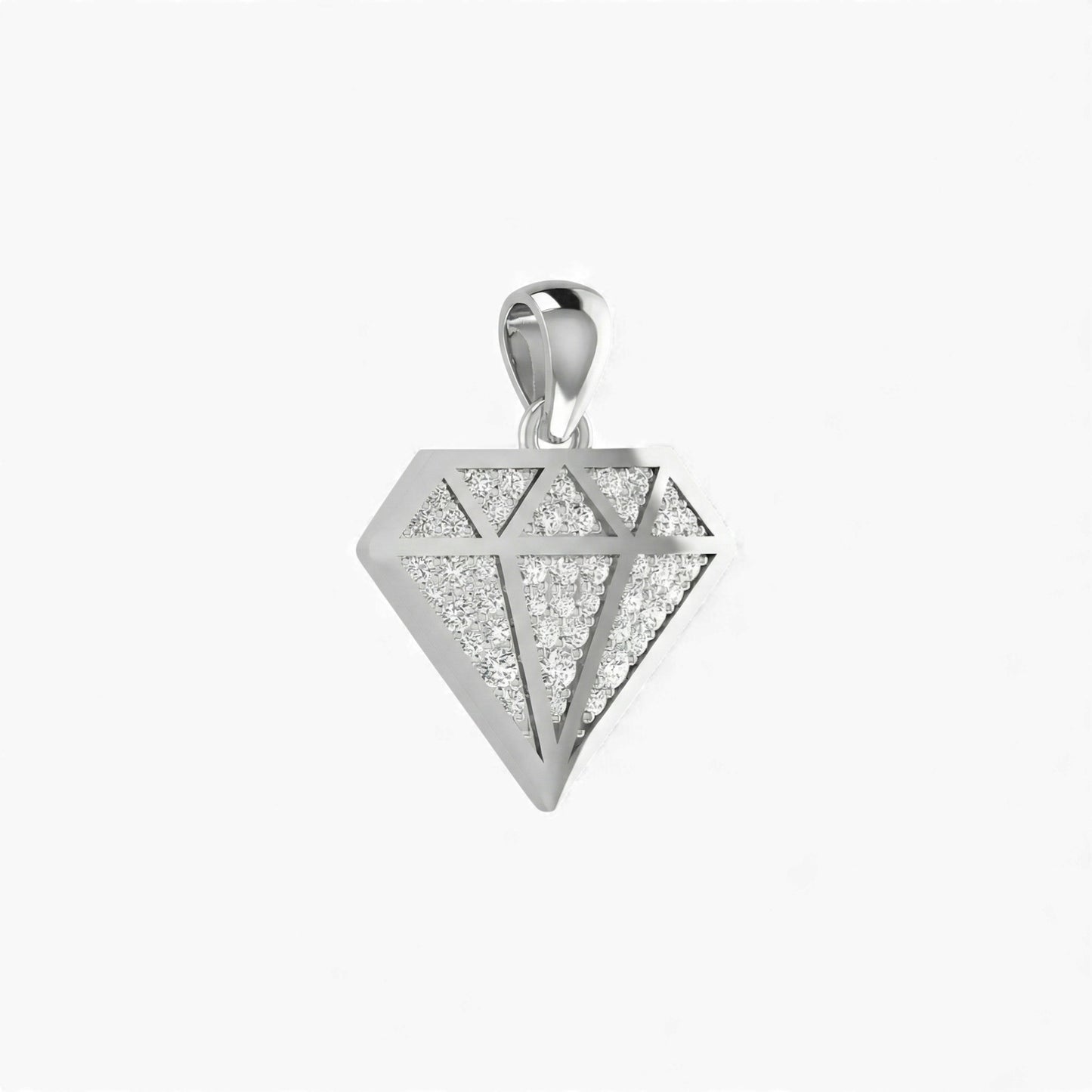 Prism Natural Diamond Pendant in 18KT Gold