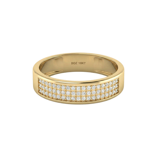5MM Pave Diamond Band in 18KT Gold