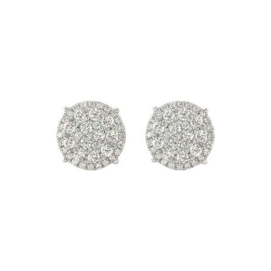 1CT Natural Diamonds Studs in 18KT Gold