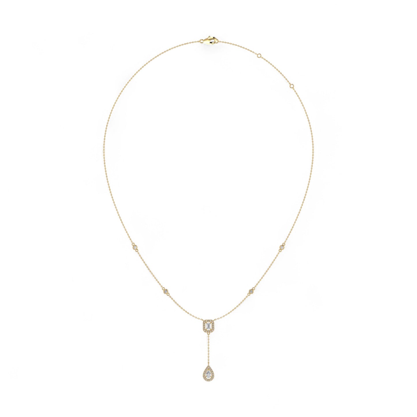 Constance 1.8mm Drop Diamond Necklace in 18K Gold