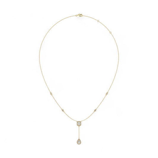 Constance 1.8mm Drop Diamond Necklace in 18K Gold