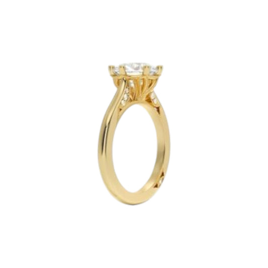 Seraphina Cathedral Moissanite Engagement Ring n 18K Gold